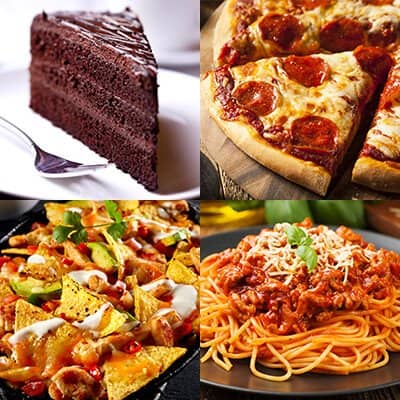 Collage of carb foods